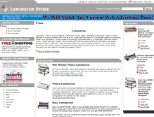 Tablet Screenshot of laminatorstore.com